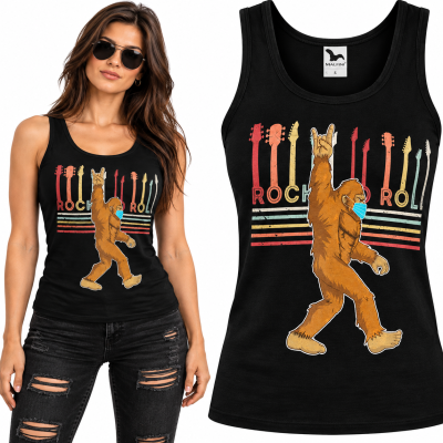TANK TOP DAMSKI  HORROR BIGFOOT ROCK ON
